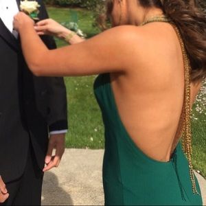 Ieena for Mac Duggal 25572i Emerald Gold